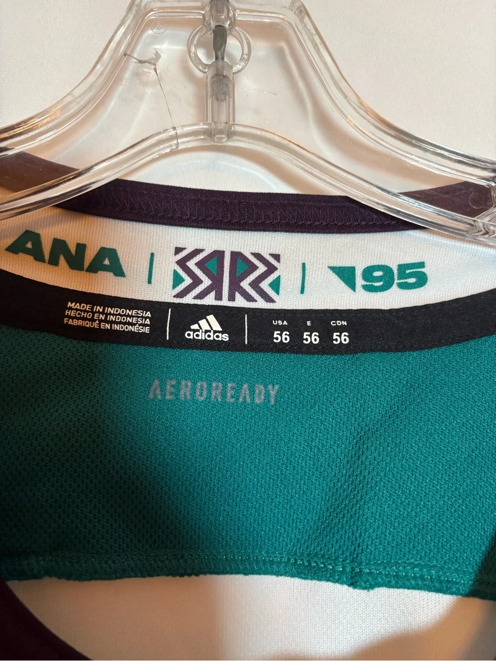 Adidas Anaheim Ducks Reverse Retro 1.0 Hockey Jersey Size 56